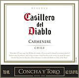 Concha y Toro 2006 Carmenere Casillero del Diablo Reserve